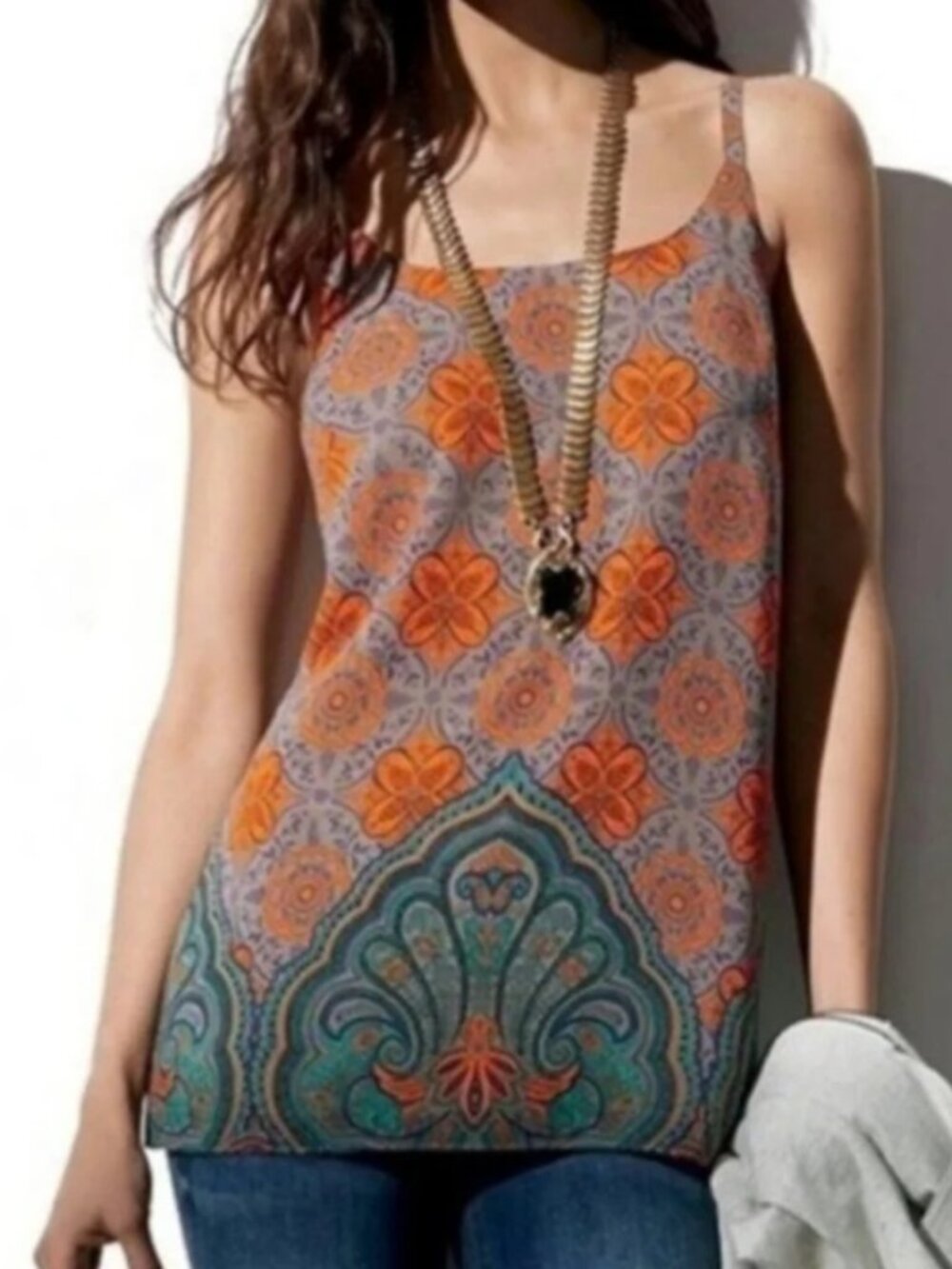 CAbi Arabesque / 3082 Cami Top w/Adjustable Spaghetti Strap / Lined - NWOT - XL